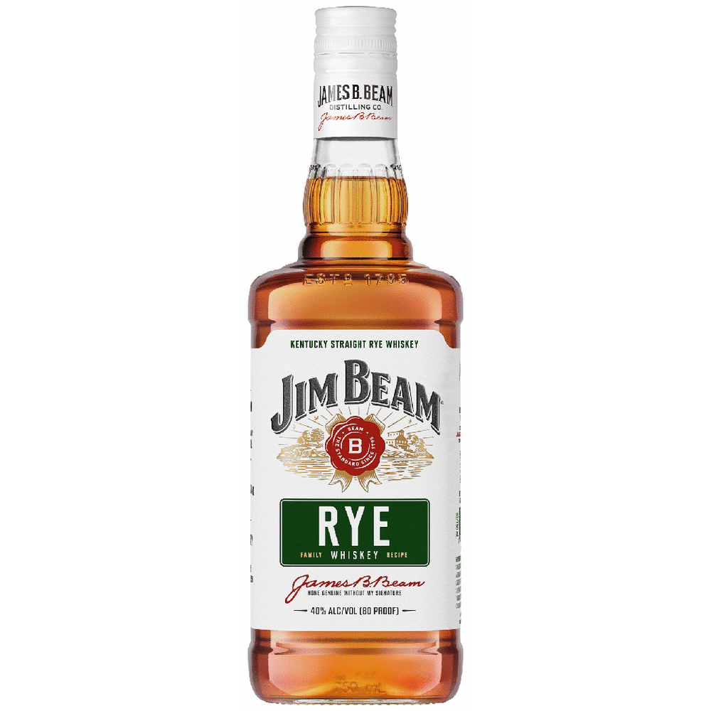 Jim Beam Straight Rye Whiskey 750 ML